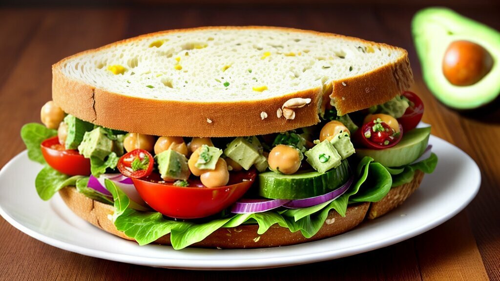 chickpea salad with avocado