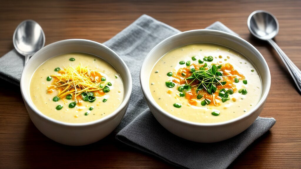 vegan potato soup with vegan cheese